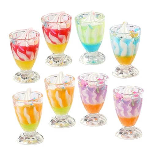 ERINGOGO 8 Stück Harzpuppen-eiscremes, Tragbare Miniatur-eiscremes, Dekorative Mini-hausdekore ERINGOGO 8 Stück Harzpuppen-eiscremes, Tragbare Miniatur-eiscremes, Dekorative Mini-hausdekore von ERINGOGO