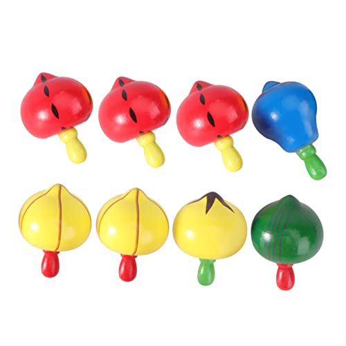 ERINGOGO 8 Stück Holz Teiliges mit Buntem Fruchtmotiv Robust und Verschleißfest Fördert Hand Auge Koordination Motorische Entwicklung für Mädchen Montessori Geeignet Zufällige Farbauswahl von ERINGOGO