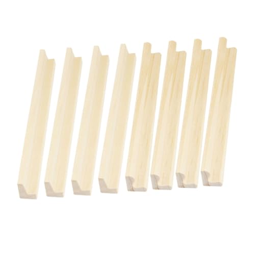 ERINGOGO 8 Stück Holzbuchstaben Ornamenthalter Dominosteine Tablett DIY Domino Ständer Domino Spielzubehör Domino Zubehör Desktop Domino Basen Spielzeugkarten Base Anzeige Base von ERINGOGO