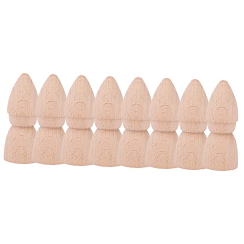 ERINGOGO 8 Stück Holzpuppen Stiftornamente Für Blanke Ornamente Sandtisch Zubehör DIY Holzhandwerk Kunsthandwerk DIY Zubehör Holzhandwerk Unvollendet von ERINGOGO