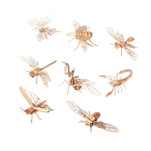 ERINGOGO 8 Stück Insektenpuzzlemodell Modellverzierung Malmodell Kinderspielzeug Figurenmodell Bambus Beige ERINGOGO 8 Stück Insektenpuzzlemodell Modellverzierung Malmodell Kinderspielzeug Figurenmodell Bambus Beige von ERINGOGO