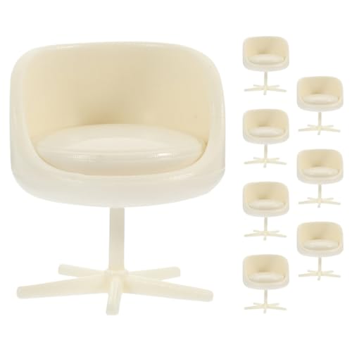 ERINGOGO 8 Stück Maßstab Kunststoff Drehbar Puppenhaus Möbel Modell für Architektur Sandtisch Dekoration Langlebig und Detailgetreu von ERINGOGO