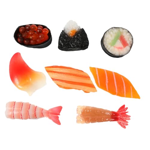 ERINGOGO 8 Stück Realistische Sushi-Lebensmittel: Simulation Von Sushi, Onigiri, Display-Requisiten, Lebensechte Lebensmittelmodelle Für Küche, Schlafzimmer Oder Schaufensterdekoration von ERINGOGO
