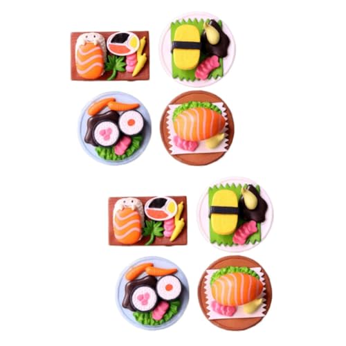 8 STK Simuliertes Japanisches Sushi Miniatur Kuchendekorationen tortendeko Einschulung Modelle Simulation von Lebensmitteldekor Mini-Sushi-Dekoration Sukkulenten Japanisches Essen von ERINGOGO