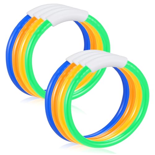 ERINGOGO 8 Stück Teiliges Buntes Tauchringe Spielset für Sicheres Kunststoff Tauchtraining Zubehör für Schwimmbad und Wasserspaß von Jungen und Mädchen Zufällige Farbe ERINGOGO 8 Stück Teiliges Buntes Tauchringe Spielset für Sicheres Kunststoff Tauchtraining Zubehör für Schwimmbad und Wasserspaß von Jungen und Mädchen Zufällige Farbe von ERINGOGO