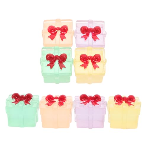 ERINGOGO 8 Stück Teiliges Geschenkböxchen aus Resin Leuchtende Dekoration für Garten Weihnachtsornamente Stilvolle Miniaturen für Desktop ERINGOGO 8 Stück Teiliges Geschenkböxchen aus Resin Leuchtende Dekoration für Garten Weihnachtsornamente Stilvolle Miniaturen für Desktop von ERINGOGO