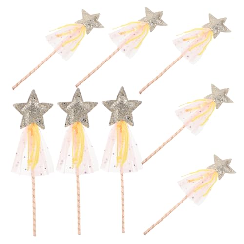 ERINGOGO 8 Stück Teiliges Glitzer Prinzessinnen Zauberstab Leichte Robuste Feenstäbe für Bühnenauftritte Party Cosplay Stern Design Gelb Spielerisches Accessoire für Mädchen ERINGOGO 8 Stück Teiliges Glitzer Prinzessinnen Zauberstab Leichte Robuste Feenstäbe für Bühnenauftritte Party Cosplay Stern Design Gelb Spielerisches Accessoire für Mädchen von ERINGOGO