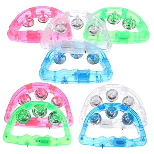 ERINGOGO 8 Stück Teiliges LED Tamburin Bunt Leuchtende Handglocken Leichte Handheld Musikinstrumente für Party Ktv und Bühnenauftritte Praktisch und Tragbar Einfache ERINGOGO 8 Stück Teiliges LED Tamburin Bunt Leuchtende Handglocken Leichte Handheld Musikinstrumente für Party Ktv und Bühnenauftritte Praktisch und Tragbar Einfache von ERINGOGO