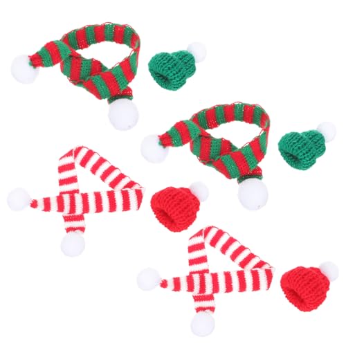 ERINGOGO 8 Stück Teiliges Mini wollmützen Schal Weihnachtsweinflaschendekoration Kompakte Leichte Strickornamente in Rot und Grün Festliche Tisch Partydekoration ERINGOGO 8 Stück Teiliges Mini wollmützen Schal Weihnachtsweinflaschendekoration Kompakte Leichte Strickornamente in Rot und Grün Festliche Tisch Partydekoration von ERINGOGO