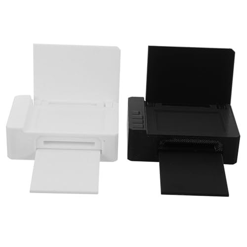 ERINGOGO 8 Stück Teiliges Miniatur Drucker Modell für Puppenhaus Kleine Büroausstattung in Weiß und Schwarz Realistische Desktop Geräte für Rollenspiele und Kreative Puppenhausdekoration von ERINGOGO