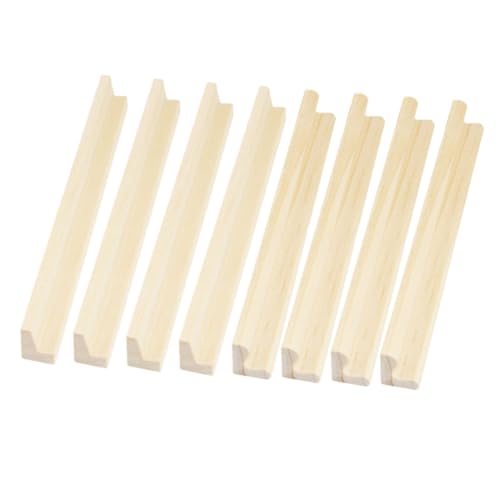 ERINGOGO 8 Stück Teiliges Set Holz Domino Halterung mit Display Basis Stabil und Glatt für Domino Spielsteine für Kreative Bastelprojekte und DIY Dekorationen von ERINGOGO