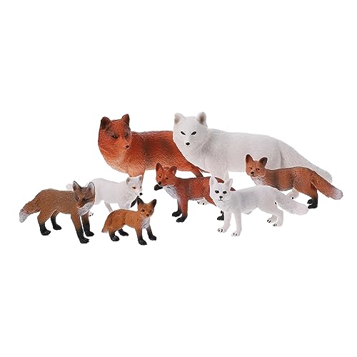 ERINGOGO 8 Stück Teiliges Solides Fuchsmodell Realistische Tierfiguren Kinderspielzeug Simulation Dekoration Lehrspielzeug Desktop Deko ERINGOGO 8 Stück Teiliges Solides Fuchsmodell Realistische Tierfiguren Kinderspielzeug Simulation Dekoration Lehrspielzeug Desktop Deko von ERINGOGO