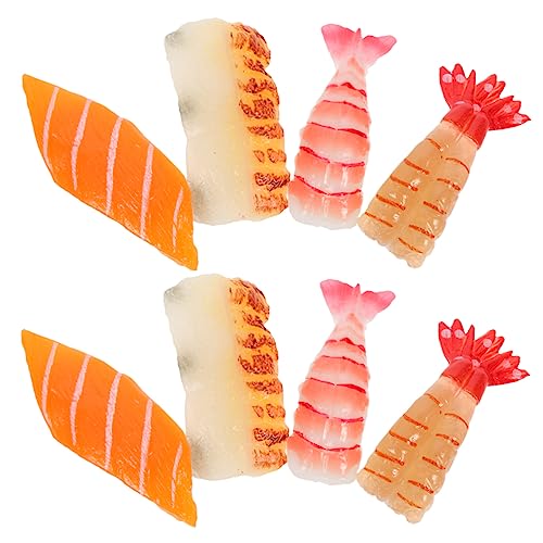 ERINGOGO 8 Stück Teiliges Sushi Modell aus Robustem Realistische Imitation Spielerisches Dekorationsspielzeug Langlebig und Farbbeständig Zubehör für Sushi Anfänger und Displayzwecke ERINGOGO 8 Stück Teiliges Sushi Modell aus Robustem Realistische Imitation Spielerisches Dekorationsspielzeug Langlebig und Farbbeständig Zubehör für Sushi Anfänger und Displayzwecke von ERINGOGO