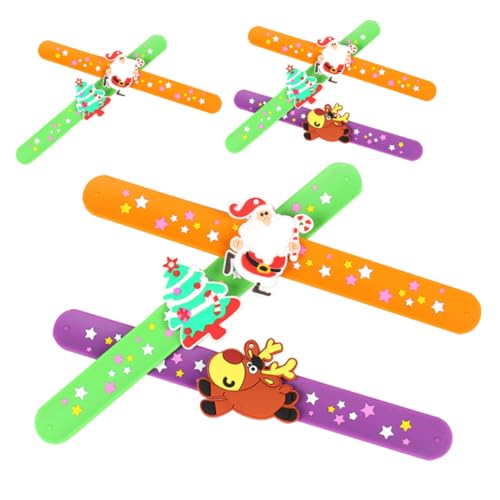 ERINGOGO 8 Stück Teiliges Weihnachts Silikon Slap Armband Flexible Kinderarmbänder mit Weihnachtlichem Cartoon Motiv Elastisch Sicher Abgerundete Kanten für Party Mitgebsel und Festliche ERINGOGO 8 Stück Teiliges Weihnachts Silikon Slap Armband Flexible Kinderarmbänder mit Weihnachtlichem Cartoon Motiv Elastisch Sicher Abgerundete Kanten für Party Mitgebsel und Festliche von ERINGOGO