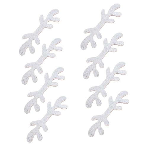 ERINGOGO 8 Stück Teiliges Weihnachts-geweih Silberfarbene Diy-antler-dekorationen für Kopfhörer Festliche Cosplay-accessoires für Party und Karneval von ERINGOGO