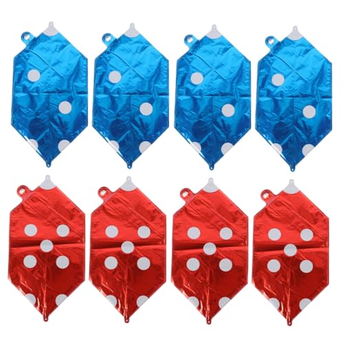 ERINGOGO 8 Stück Teiliges Würfel Luftballon Aluminiumfolie Würfel Design Party Deko in Rot und Blau Jahre Motto Feier Wand und Tischdekoration für Spielabende und Shower ERINGOGO 8 Stück Teiliges Würfel Luftballon Aluminiumfolie Würfel Design Party Deko in Rot und Blau Jahre Motto Feier Wand und Tischdekoration für Spielabende und Shower von ERINGOGO