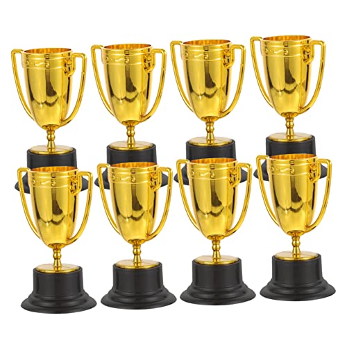 ERINGOGO 8 Stück Trophäendekoration Siegertrophäe Fußball Trophäe für Pool-Trophäe pokale für activity für vergeben kleine Trophäenmasse Plastik Golden Wiederverwendbar von ERINGOGO