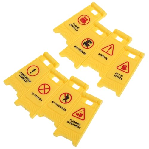 ERINGOGO 8stücke Verkehrsschilder-Spielzeug Simulations-verkehrsschilder Warnschild-Spielzeug Für Junge Mädchen Straßenschilder-Spielzeug Verkehrsschild-Modelle Frühe Bildung Spielzeug von ERINGOGO