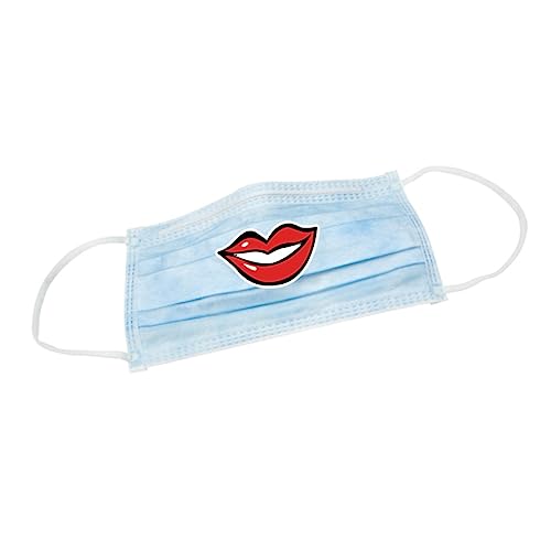 ERINGOGO 80Stücke Gesichtsmasken Aufkleber mit Lippenmuster Selbstklebende Dekorationsaufkleber für Dienstleistungsbranche Abnehmbar und Langlebig für Gestaltung von ERINGOGO
