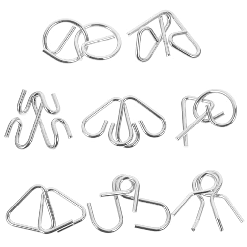 ERINGOGO 8Stücke Teiliges Denksportspielzeug für Metallrätsel im Chinesischen Stil Gehirntraining mit Klassischen Puzzles Lernspiel für Kreative Denkfähigkeiten und Entspannende ERINGOGO 8Stücke Teiliges Denksportspielzeug für Metallrätsel im Chinesischen Stil Gehirntraining mit Klassischen Puzzles Lernspiel für Kreative Denkfähigkeiten und Entspannende von ERINGOGO