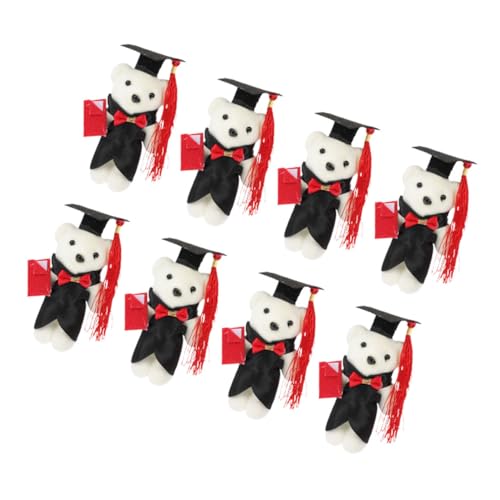 ERINGOGO 8pcs Mini Abschlussbär Für DIY Blume Kreativer Süßer Plüschbär Für Abschlusssaison Dekorationen Abschlussfeier Mini Abschluss Tier Tier von ERINGOGO