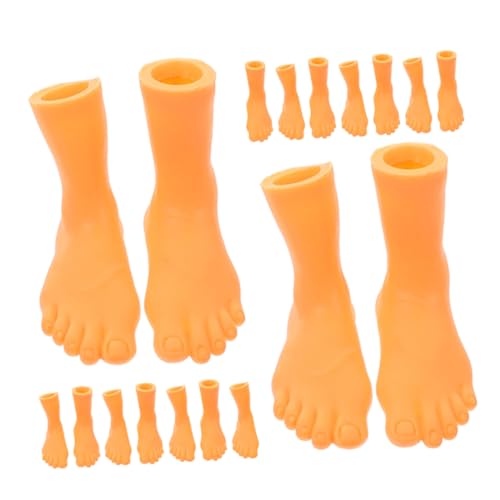 ERINGOGO 9 Paar Fingerpuppen Halloween-Party-zubehör Linke Und Rechte Weiche Vinyl-puppenfüße Wiederverwendbar Und Kreativ von ERINGOGO
