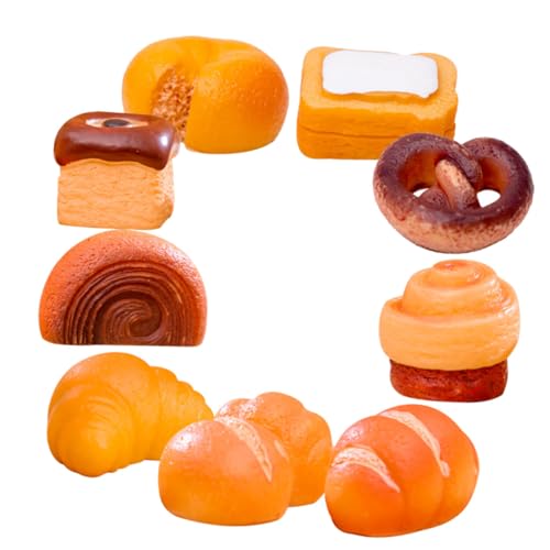ERINGOGO 9stücke Teiliges Miniatur Dessert Kuchen Und Brot-Dekoration Für Mikrolandschaften Und Mini Küchenaccessoires von ERINGOGO
