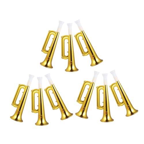 ERINGOGO 9 Stück Großer Lautsprecherspielzeug Fußball-Blowout-Krachmacher Trompete für Sportevents Jubelhorn Lauter Jubel liefert Partei bevorzugt Gebläse Plastik Golden ERINGOGO 9 Stück Großer Lautsprecherspielzeug Fußball-Blowout-Krachmacher Trompete für Sportevents Jubelhorn Lauter Jubel liefert Partei bevorzugt Gebläse Plastik Golden von ERINGOGO