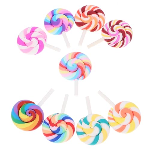 ERINGOGO 9 Stück Mikrolandschaft Regenbogenlollipop Lutscher gefälscht deko Cosplay -Requisiten Simulation Lollipop-Modell Süßigkeiten Fotoautomat Kreative Foto -Requisite Polymer-Ton ERINGOGO 9 Stück Mikrolandschaft Regenbogenlollipop Lutscher gefälscht deko Cosplay -Requisiten Simulation Lollipop-Modell Süßigkeiten Fotoautomat Kreative Foto -Requisite Polymer-Ton von ERINGOGO