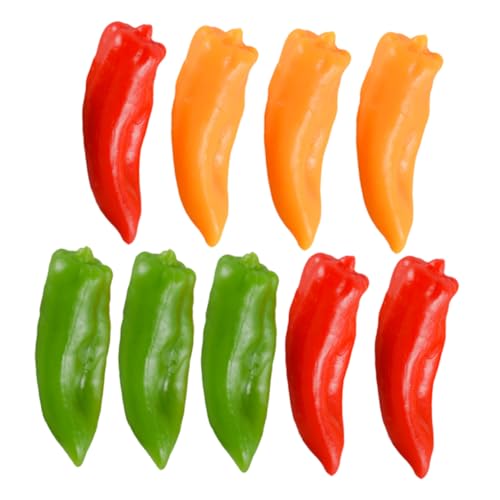 ERINGOGO 9stücke Künstliche Chili-Paprika Realistische Fake Gemüse Deko Für Fotografie Haus Küche Restaurant Farbauswahl Farben von ERINGOGO