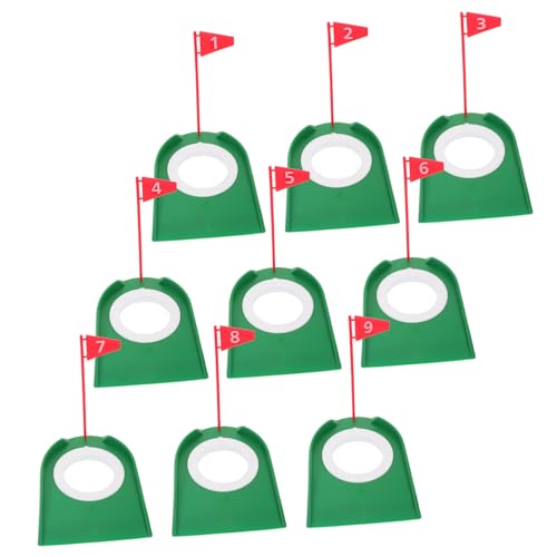 ERINGOGO 9 Stück Teiliges Golf Putting mit Kunststoff Übungsloch und Roter Flagge Indoor Outdoor Golftraining Abnehmbarer Trainingsbecher für Präzises Putt Training zu Hause Büro ERINGOGO 9 Stück Teiliges Golf Putting mit Kunststoff Übungsloch und Roter Flagge Indoor Outdoor Golftraining Abnehmbarer Trainingsbecher für Präzises Putt Training zu Hause Büro von ERINGOGO