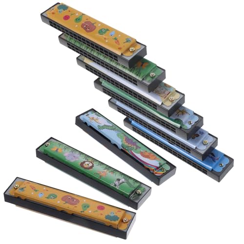 ERINGOGO 9 Stück Teiliges Mundharmonika für Anfänger Leichte Tragbare Metall Pädagogisches Blasinstrument Vielseitiges Musikspielzeug für Jungen und Mädchen von ERINGOGO