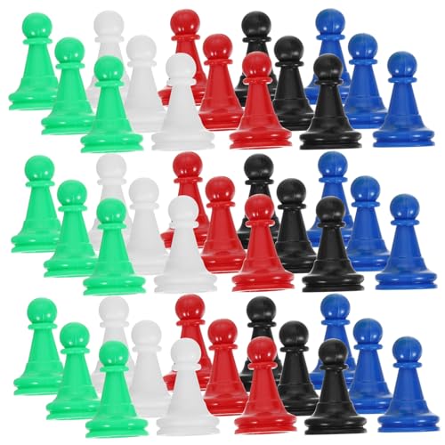 ERINGOGO 96 Stück Teiliges Bunte Hohle Plastik Schachfiguren Ersatz Spielsteine für Brettspiele Pädagogisches Denkspiel Zubehör für Familienspiele und Kreativprojekte Zufällige Farbe von ERINGOGO
