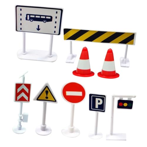 ERINGOGO 9Stücke Teiliges Verkehrszeichen Spielzeugset Für Kognitives Mit Straßensperren Und Verkehrsschildern Fördert Kreatives Lernen Und Verkehrssicherheit ERINGOGO 9Stücke Teiliges Verkehrszeichen Spielzeugset Für Kognitives Mit Straßensperren Und Verkehrsschildern Fördert Kreatives Lernen Und Verkehrssicherheit von ERINGOGO