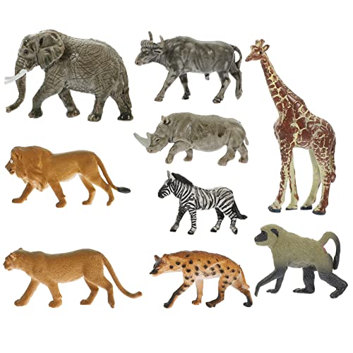 ERINGOGO 9stücke Teiliges Simulierte Wildtierfiguren Für Mädchen Tiermodell Spielzeug Für Lernspiel Und Dekoration Für Zuhause Terrarien Und -landschaften von ERINGOGO
