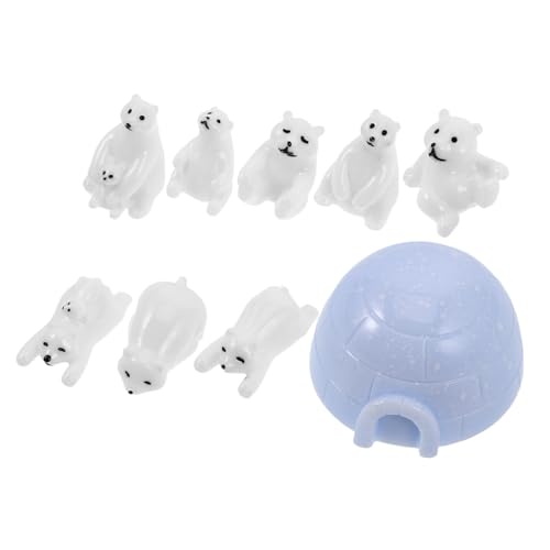 ERINGOGO Realistisches Mini-eisbär-Figuren-Set Tierspielzeug Für Gartentiere Dekorationen ERINGOGO Realistisches Mini-eisbär-Figuren-Set Tierspielzeug Für Gartentiere Dekorationen von ERINGOGO