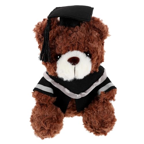 ERINGOGO Abschlussbär Plüschbär mit Doktorhut Kuscheltier für Absolventen als zur Graduierung Süßer Stoffbär für Abschlussfeier und Feierlichkeiten von ERINGOGO