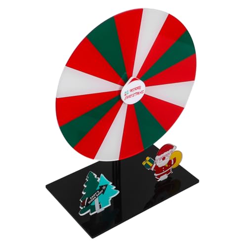 ERINGOGO Acryl Tisch-drehspiel Weihnachts-Glücks-Spiel Robust und Transparent Rotierendes Partyspiel für Festliche Gewinnchancen bei Familienfeiern und Weihnachtsaktionen von ERINGOGO