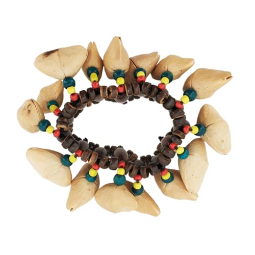 ERINGOGO Afrikanische Tribal Armband Glocke aus Nussschale für Handglocken für Tanz und Musik Strapazierfähiges Design für Kreative Aufführungen ERINGOGO Afrikanische Tribal Armband Glocke aus Nussschale für Handglocken für Tanz und Musik Strapazierfähiges Design für Kreative Aufführungen von ERINGOGO
