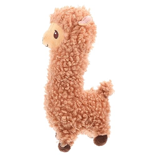 ERINGOGO Alpaka -puppenspielzeug Plüsch Wir Kinderspielzeug Kleines Stofftier Aus Alpaka Alpaka- Gefülltes Alpaka Groß Alpaka-kuscheltiere Brown Pp Baumwolle von ERINGOGO