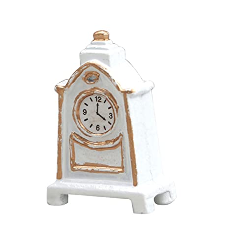 ERINGOGO Mini Haus Pendeluhr Retro Tischuhr Dekoration Puppenhaus Miniatur Modell Leichtes Legierungsdesign Für Kreative Mini Möbel Und Sammlerstücke von ERINGOGO