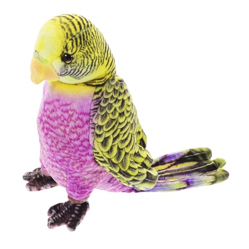 ERINGOGO Ara-Puppe Papagei Plüsch Ara-Ornament in Papageienform süßes Papageienspielzeug Puppe Plüsch Papageienimitat als Plüschpuppe dekorative Papageienpuppe Violett von ERINGOGO