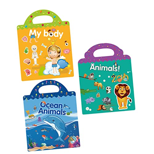 ERINGOGO Aufkleberbuch Für Stickerbücher Für Süßes Stickerbuch Wiederaufklebbares Stickerbuch Aufkleberbücher Für Aufkleberszenen Buch Buchaufkleber Papier von ERINGOGO