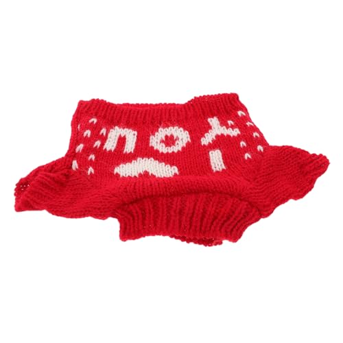 ERINGOGO Bärenpuppenkostüm Frettchenkleidung Stofftierkleidung Kleidung für Stofftiere hässliche Ornamente Hasenkleidung Hühnerpullover für Hühner Kostüme für Hasen Garn rot von ERINGOGO
