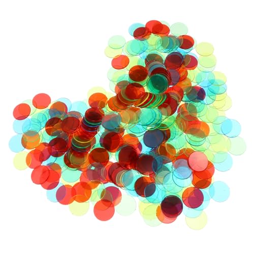 ERINGOGO Bingo Chips Transparent Kunststoffspielmarken Bunt Vielseitig für Bingo Spiele Lernhilfe Mathe Zählchips Spielzubehör Zufällige Farbe ERINGOGO Bingo Chips Transparent Kunststoffspielmarken Bunt Vielseitig für Bingo Spiele Lernhilfe Mathe Zählchips Spielzubehör Zufällige Farbe von ERINGOGO
