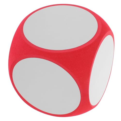 ERINGOGO 10cm Große Löschbare Würfel Spielwürfel Für Jungen Und Mädchen Blankowürfel Würfel Lernspielzeug Rote Schaumstoffwürfel von ERINGOGO