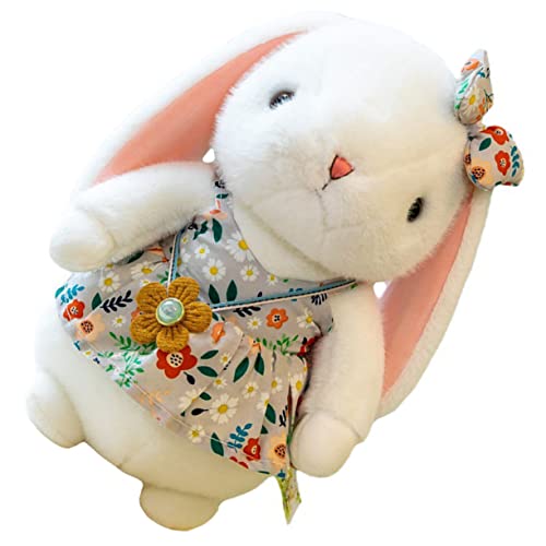 ERINGOGO Blumenkleiderspielzeug Gefülltes Hasen-plüschtier Ausgestopfter Hase Aus Plüsch Gefüllte Puppe Realistischer Hasenplüsch Osterhase Plüschpuppe Gefüllter Osterhase Pp Baumwolle von ERINGOGO