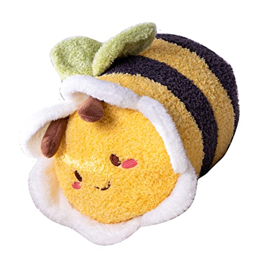 ERINGOGO Blumige Bienen Kuschelkissen Plüschkissen Kinderzimmer Dekoration Weiches Kuschelpillow Geschenkidee für Geburtstag Weihnachten Valentinstag von ERINGOGO