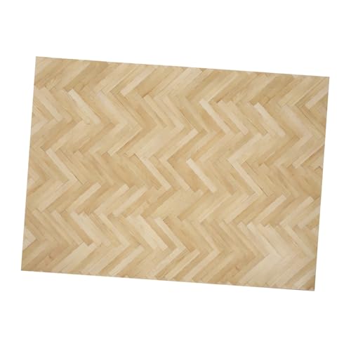 ERINGOGO Boden im Puppenhaus Fliesen Puppenhäuser DIY-Puppenhaus-Bausatz Teppiche puppenhauszubehör Puppenhaus-Zubehör Aufkleber Simulation Mini-Bodenbelag Mini-Bodendekorationen Beige von ERINGOGO