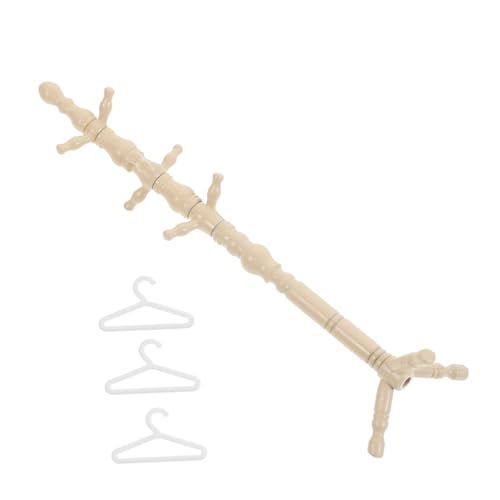 ERINGOGO Bodengarderobe Kleiderablage Kleiderständer Spielzeuge Puppenhaus Garderobenständer Puppen Aufhänger Mini-möbelspielzeug Puppenzubehör Miniatur-trockengestelle Beige Plastik ERINGOGO Bodengarderobe Kleiderablage Kleiderständer Spielzeuge Puppenhaus Garderobenständer Puppen Aufhänger Mini-möbelspielzeug Puppenzubehör Miniatur-trockengestelle Beige Plastik von ERINGOGO